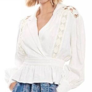 HAPPY NATURE BLOUSE LINEN BLEND